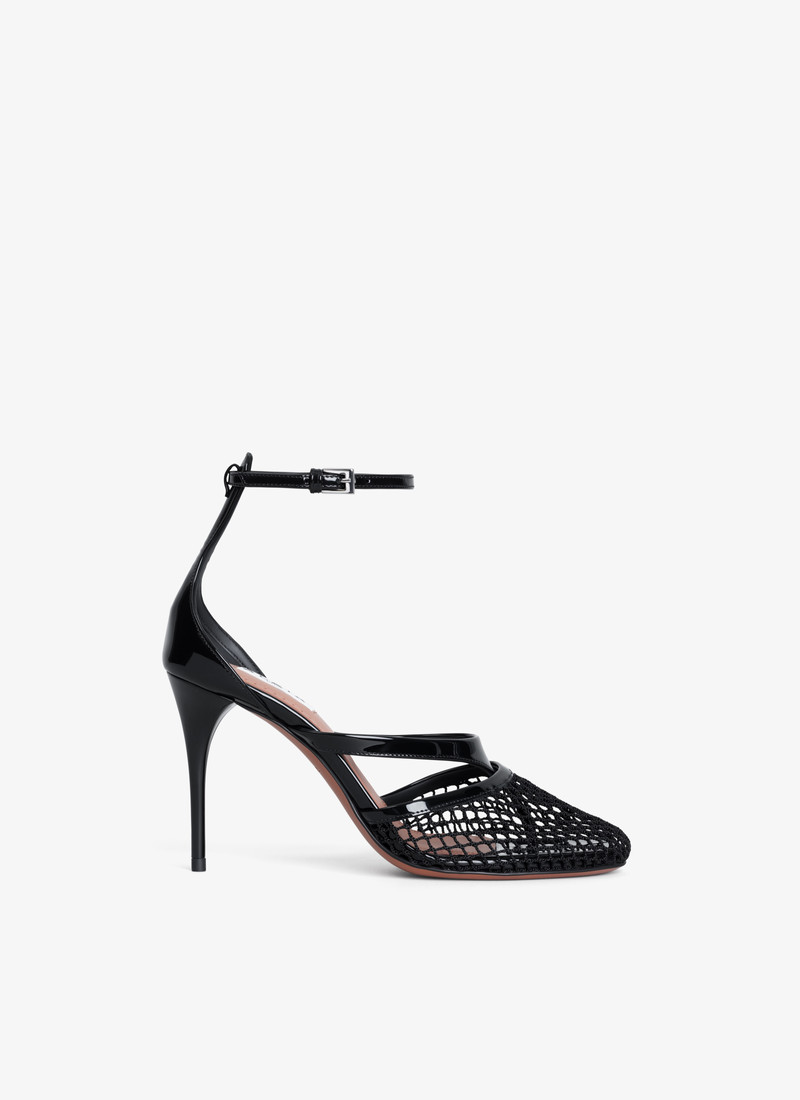 INFRADITO SANDALS IN FISHNET & LEATHER - 1