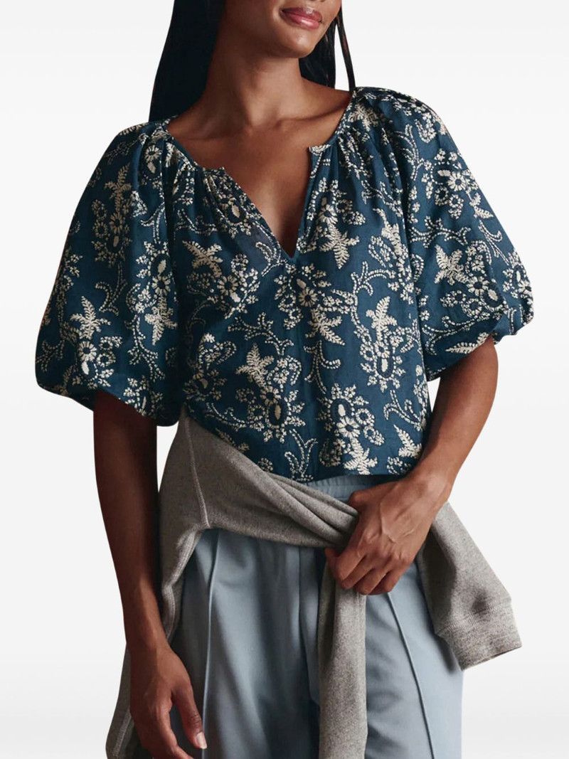 THE GREAT. Blythe floral top outlook
