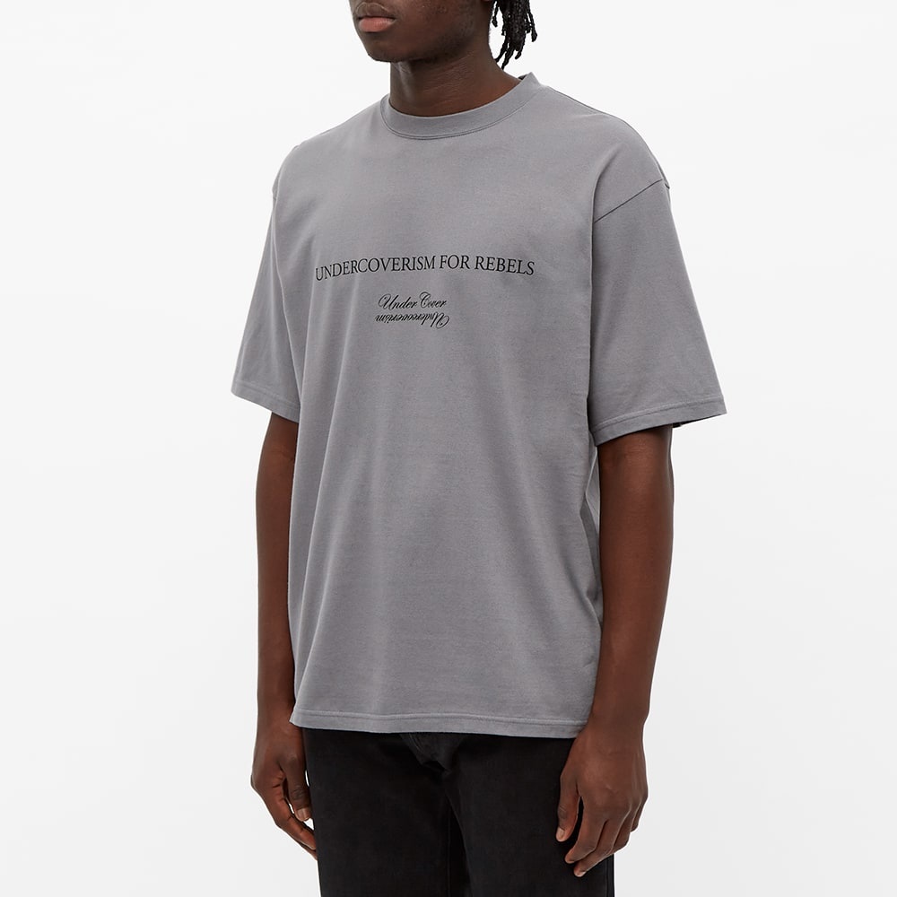 Undercover Slogan Logo Backprint Tee - 4