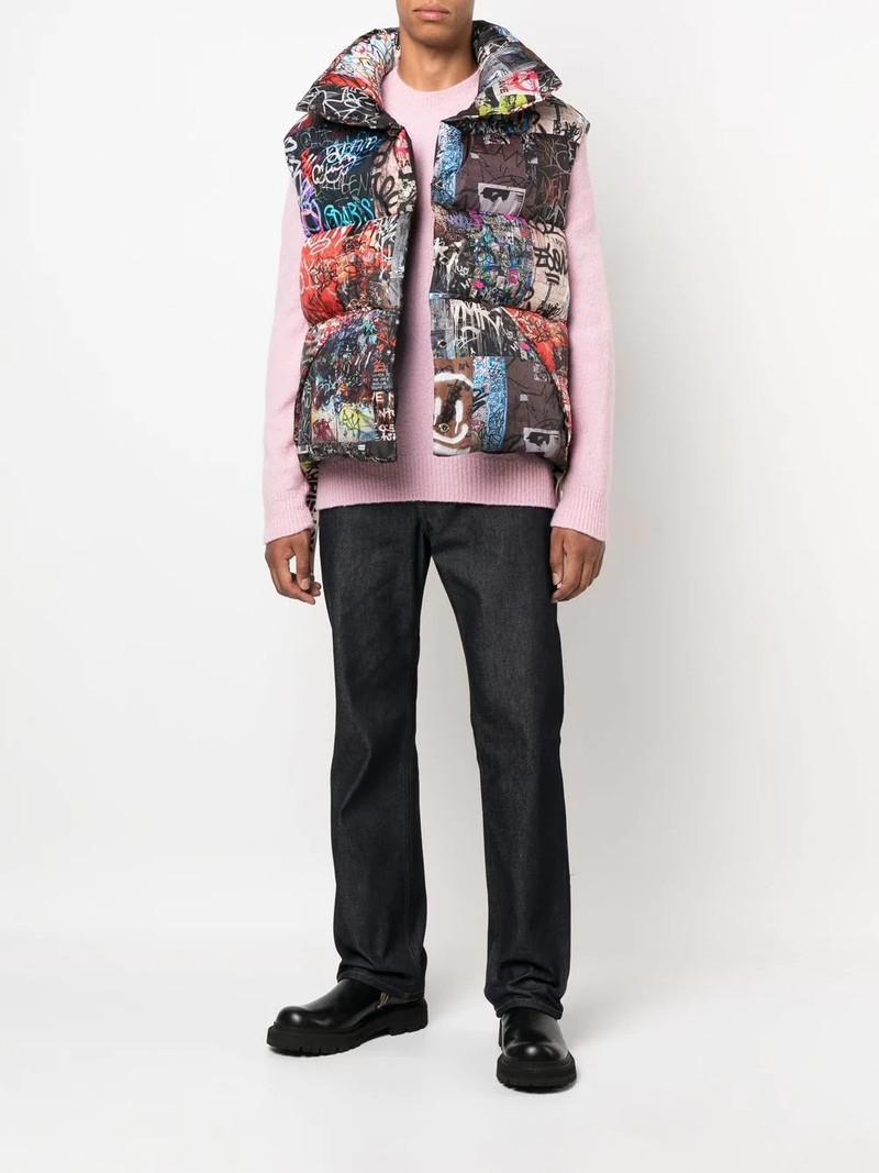 Khrisjoy graffiti-print zip-up gilet outlook