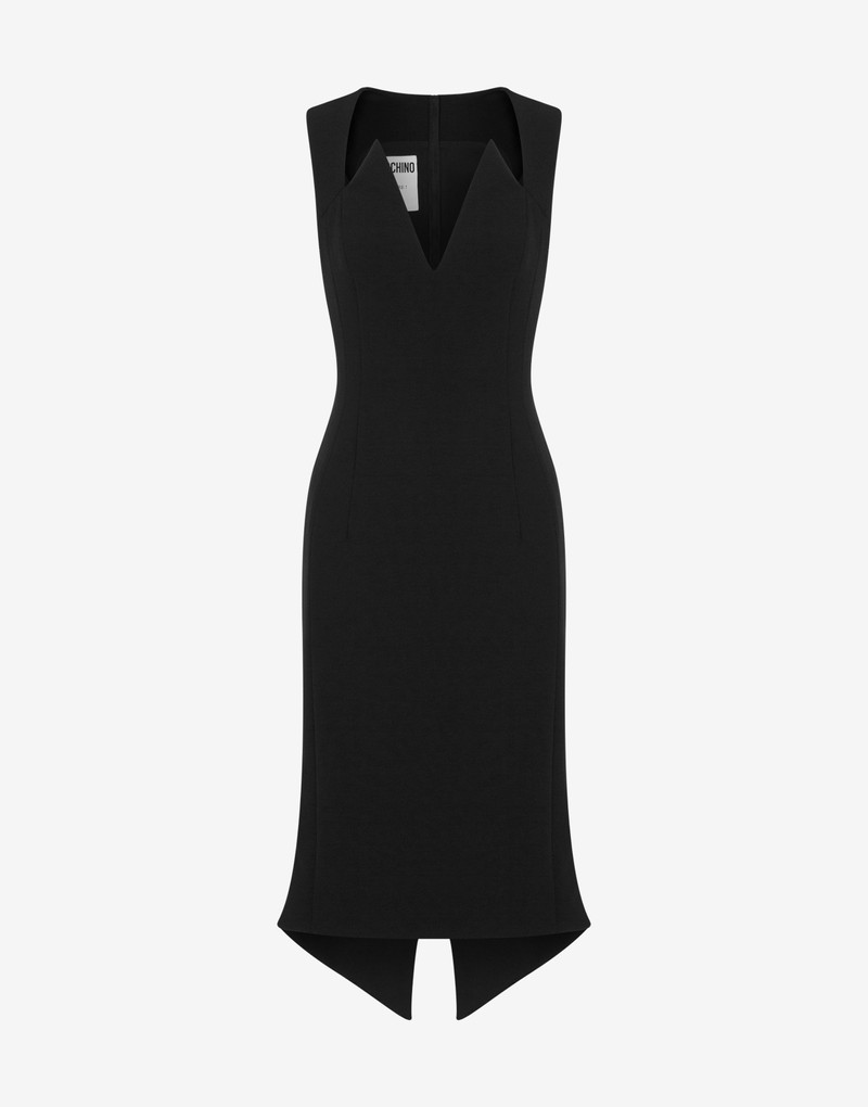 TUXEDO INSPIRED STRETCH CRÊPE DRESS 1