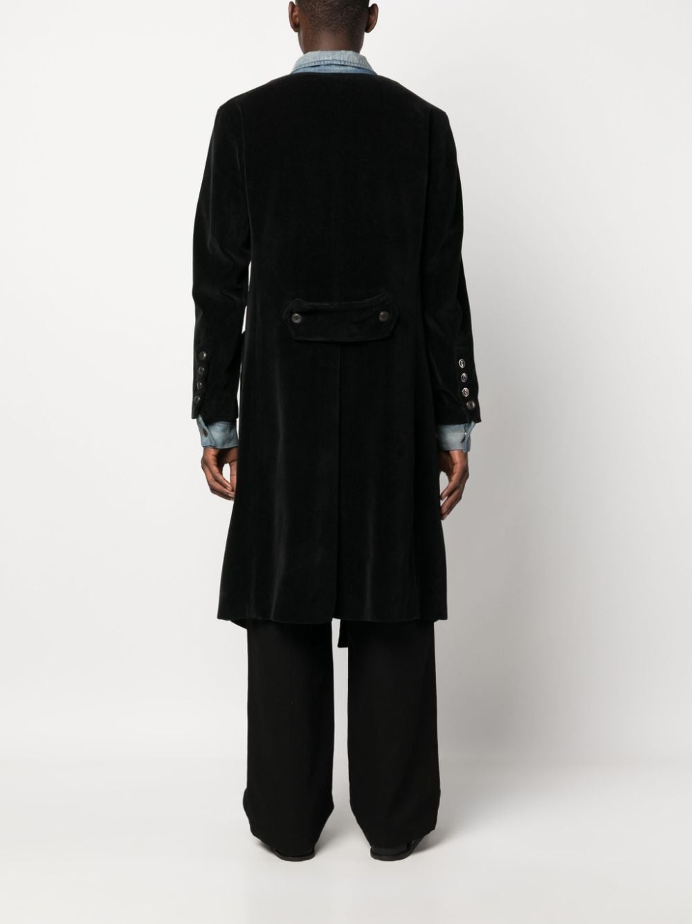 layered cotton coat - 4