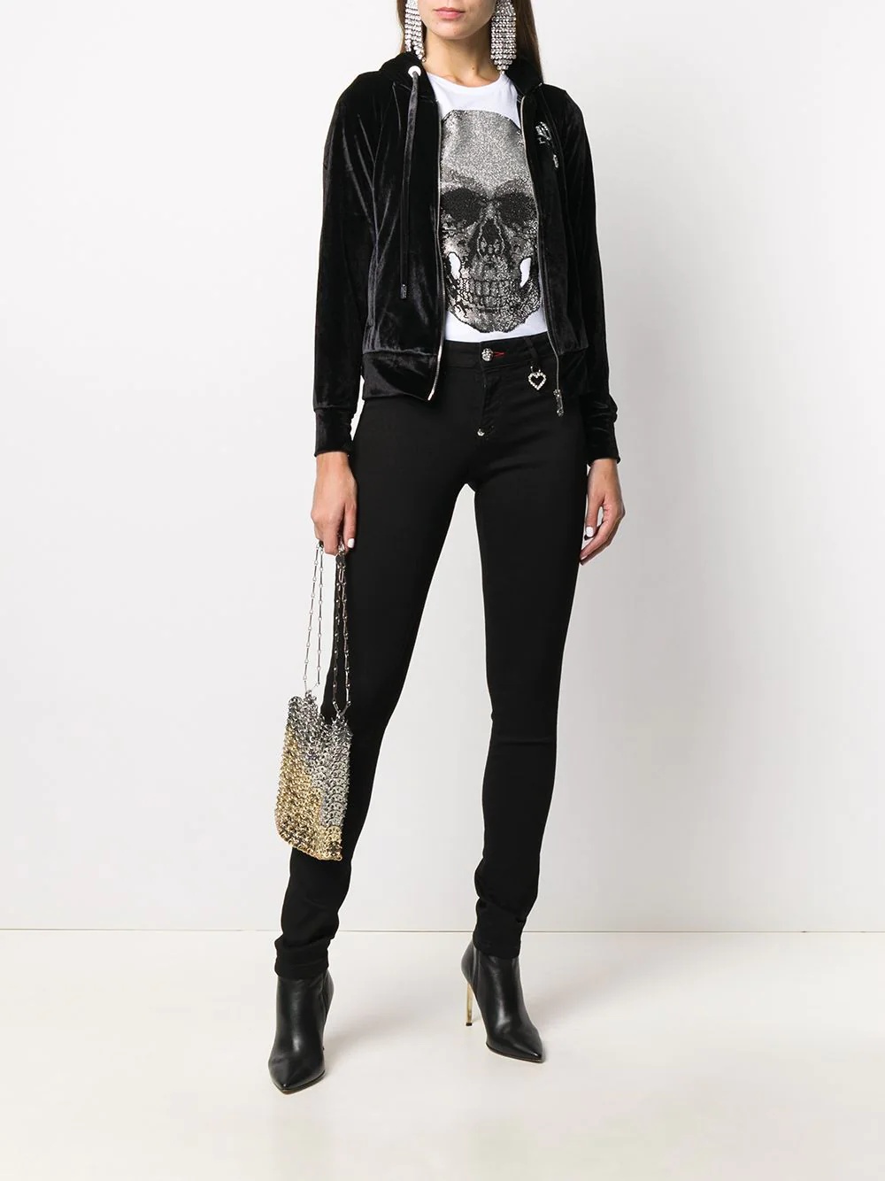 skull print T-shirt - 2