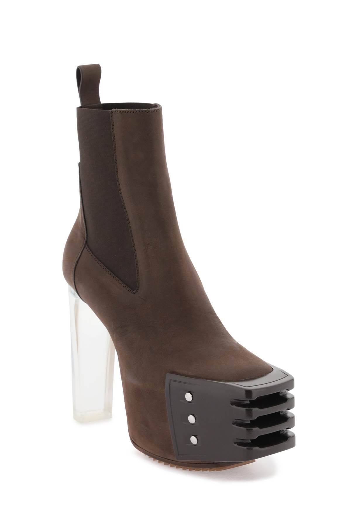 PLATFORM HEELED ANKLE BOOTS - 4