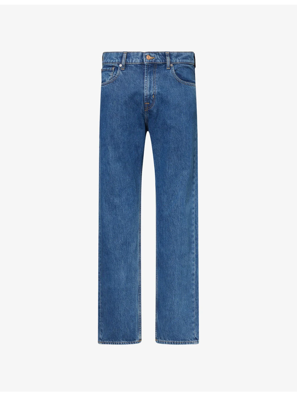 Modern Straight-Leg Cotton Denim Jeans - 1