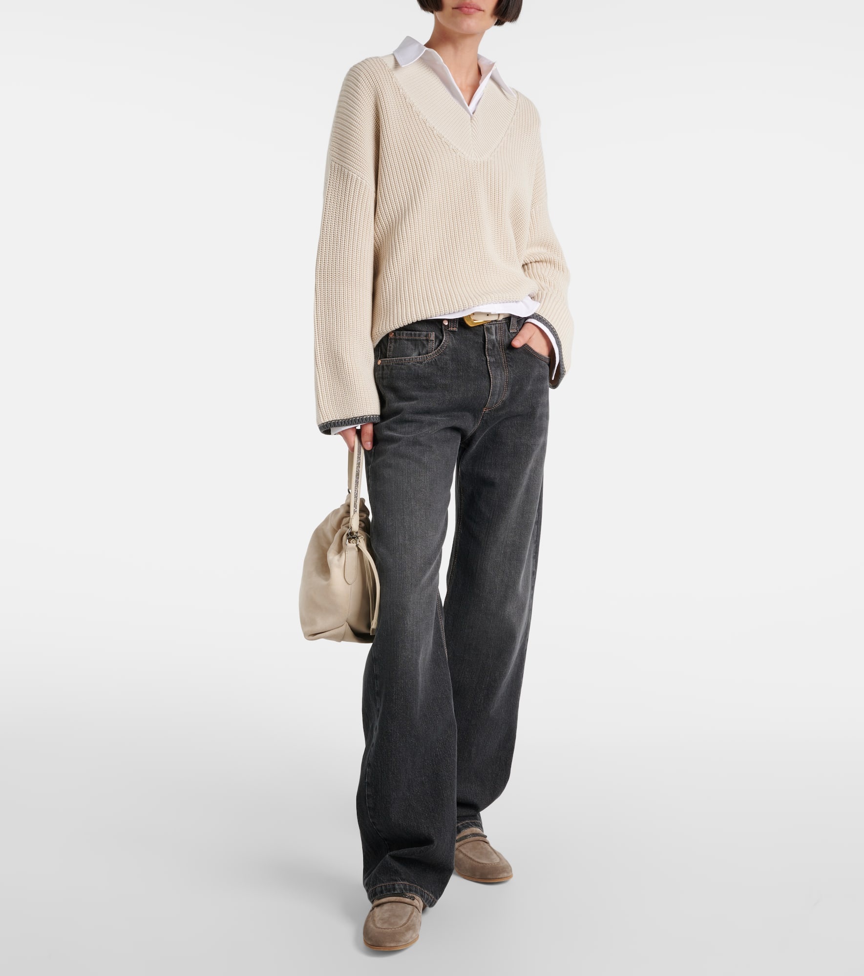 Mid-rise wide-leg jeans - 2