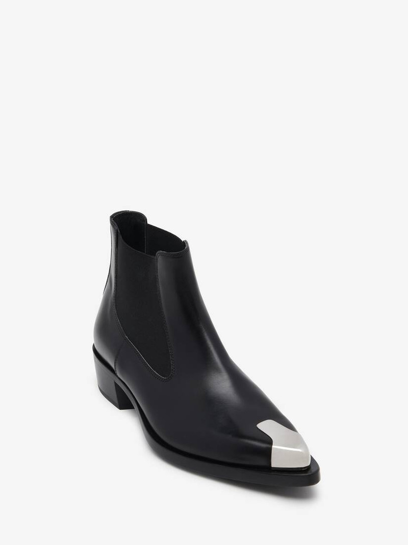 Alexander McQueen Men's Punk Chelsea Boot in Black outlook
