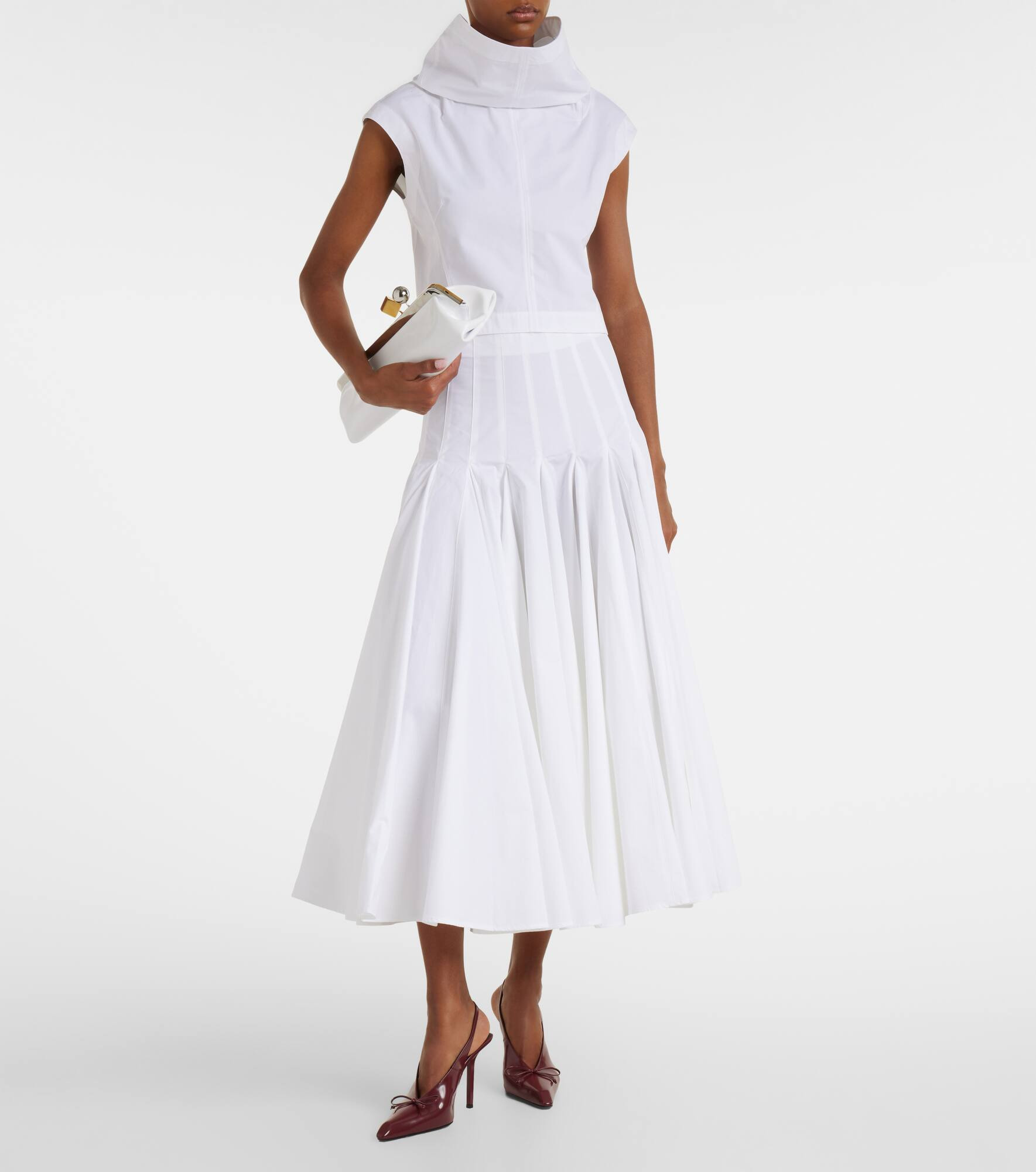 Cotton jersey midi skirt - 2