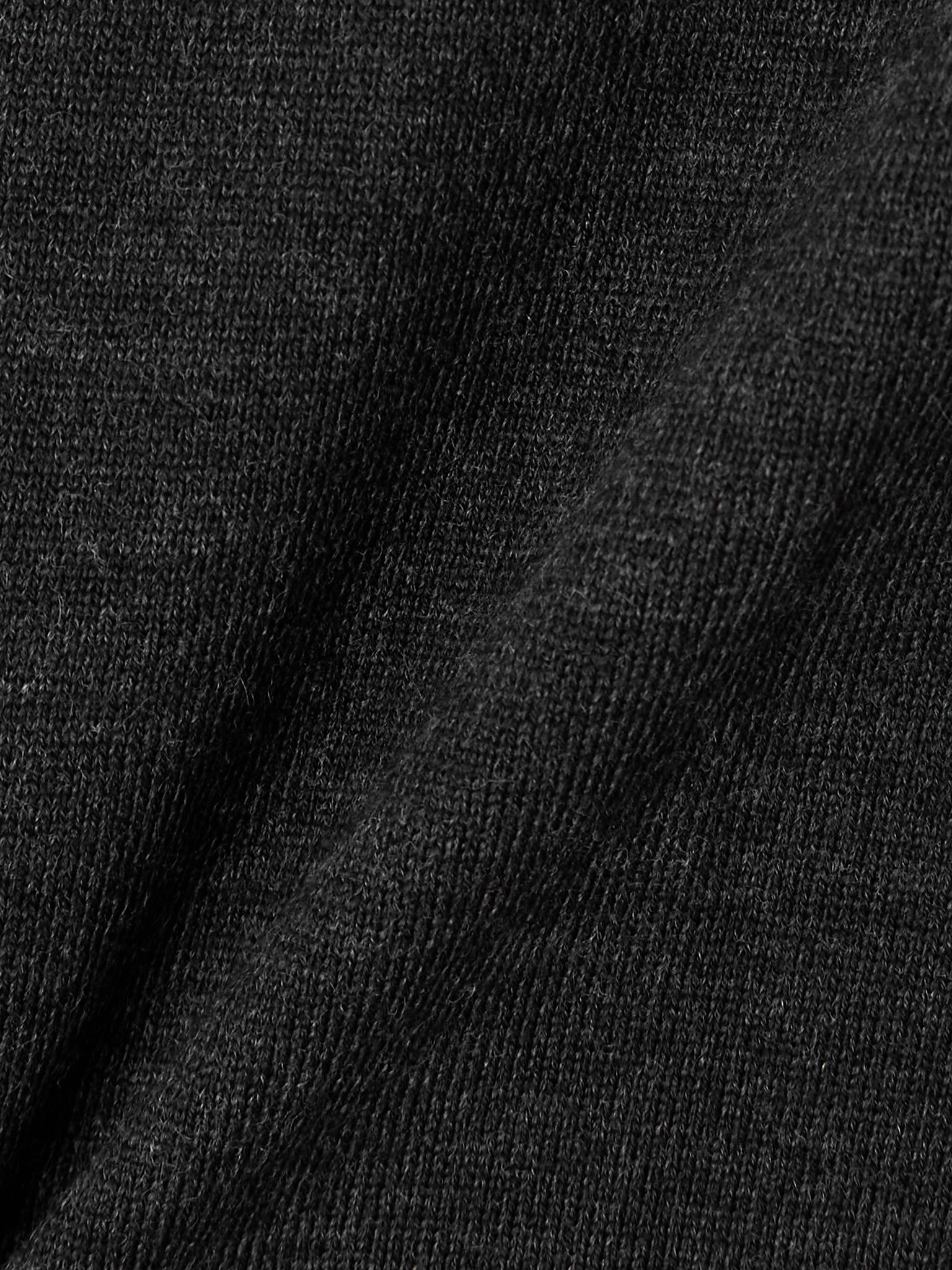 Trompe L'œil wool-blend scarf Dark gray - 3
