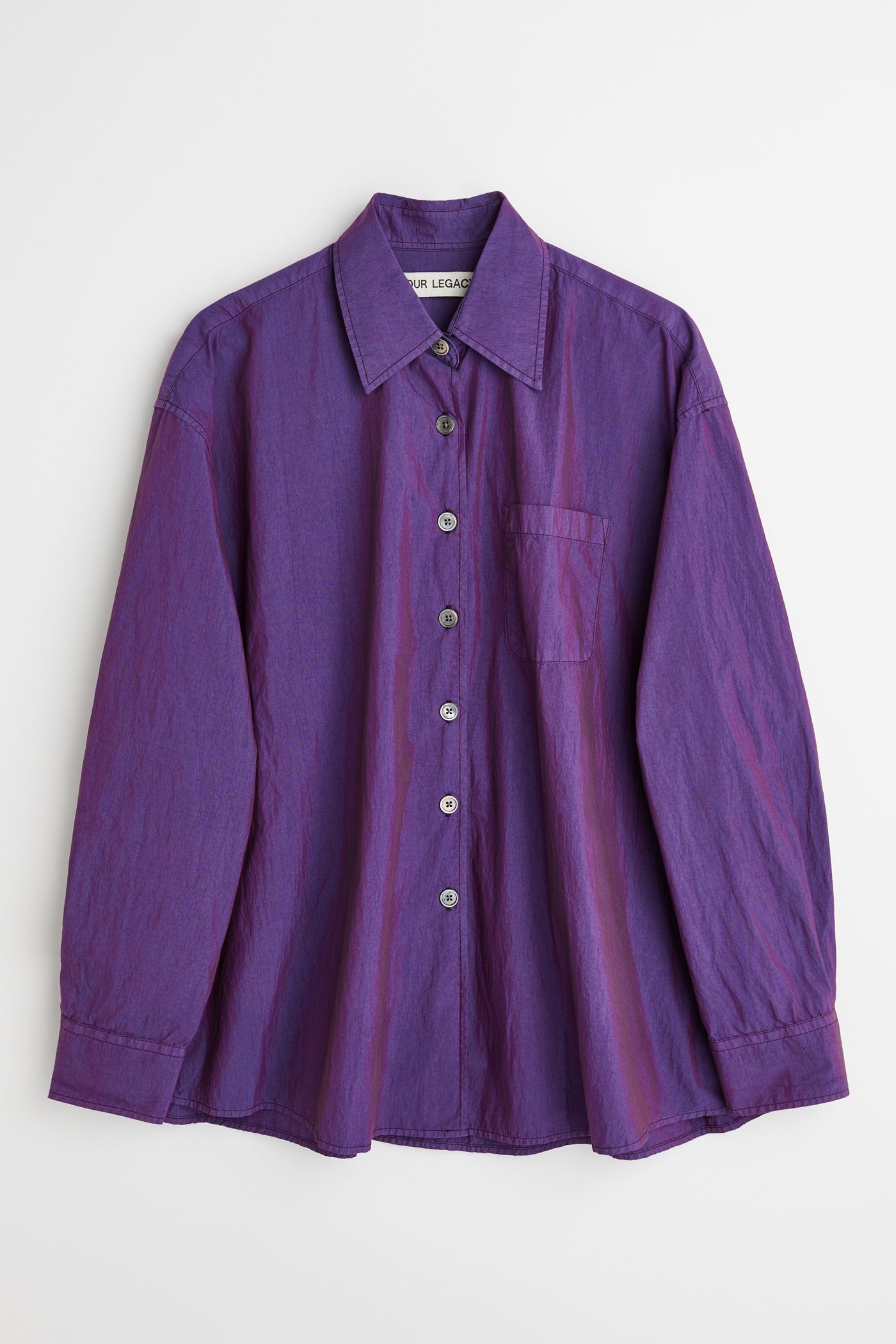 Borrowed Shirt Blackcurrant Parachute Poplin - 8