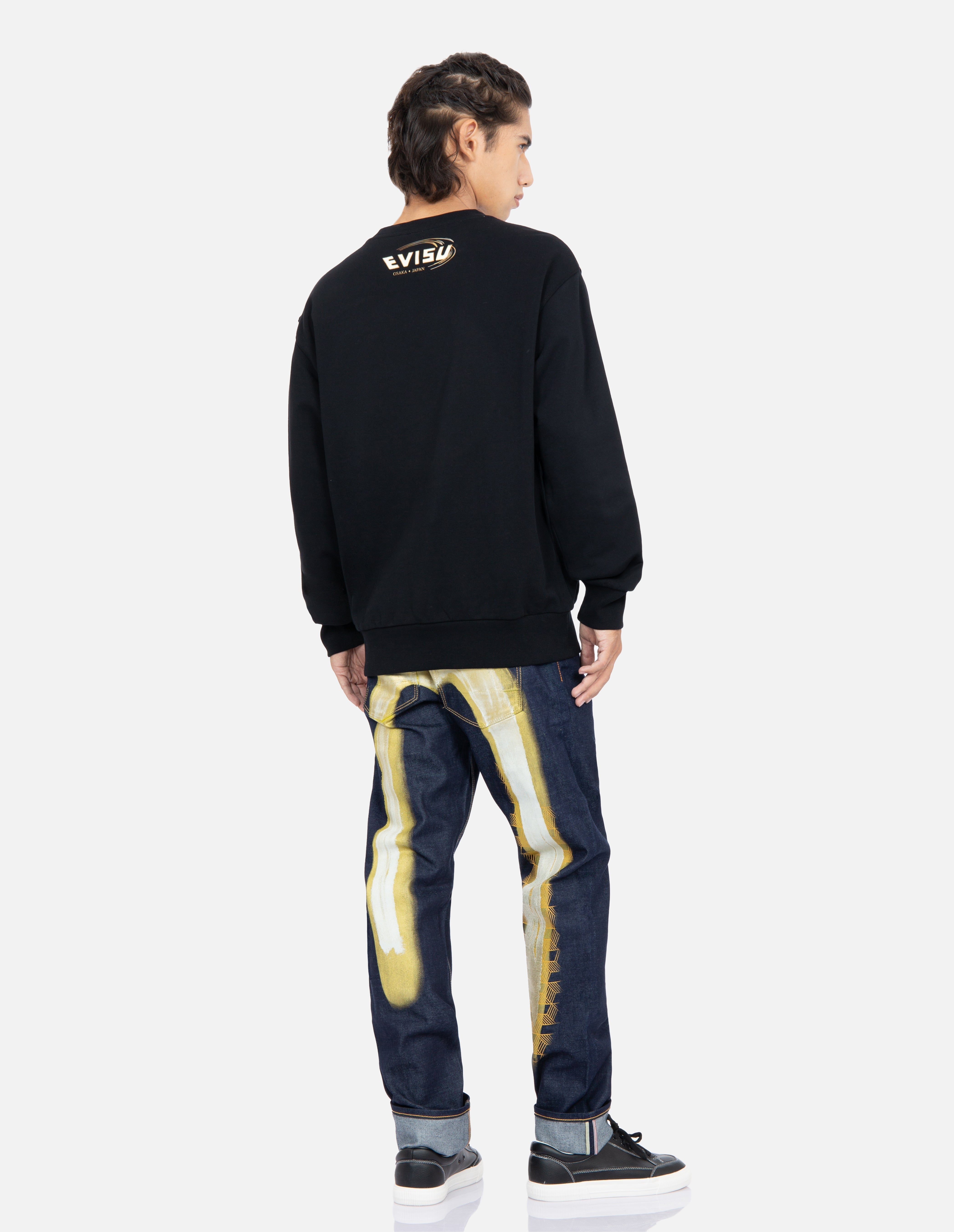 Japanese-pattern Seagull Print Sweatshirt - 4