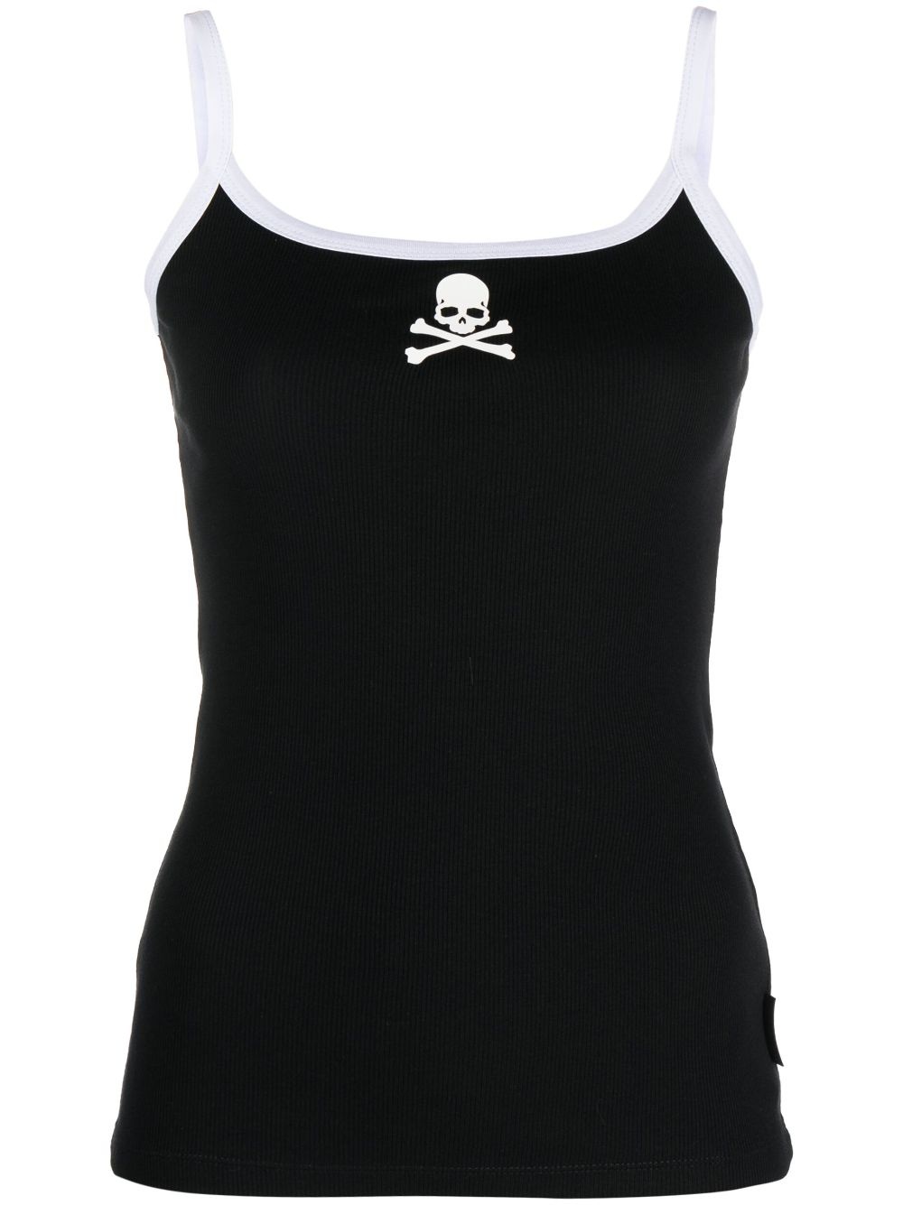 Skull & Bones ribbed tank top - 1