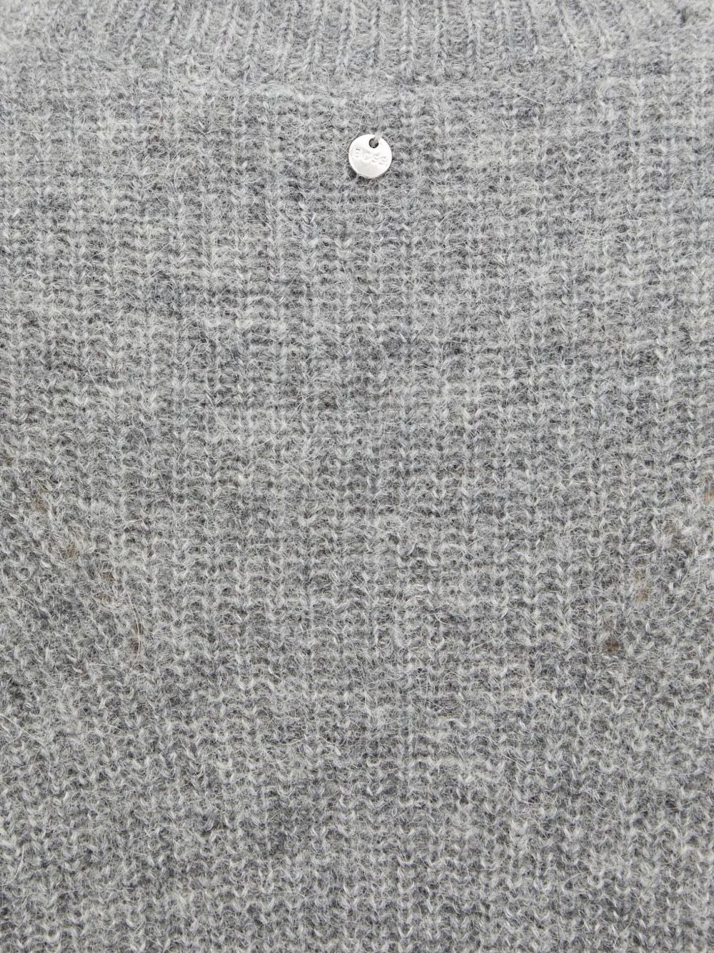 mock-neck knitted midi dress - 5