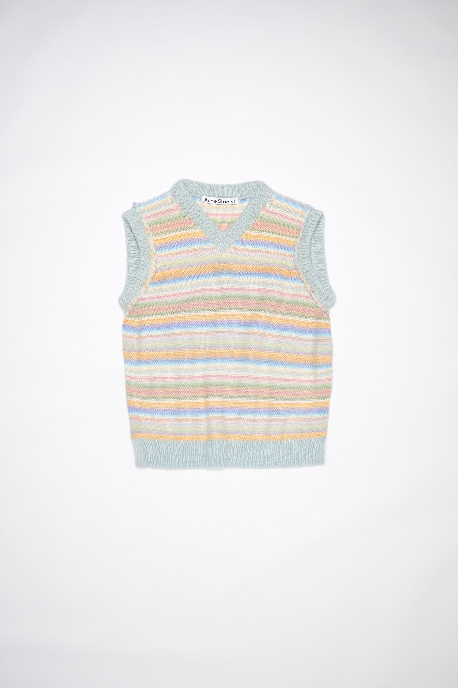 Striped sweater vest - Pale blue/multi - 4