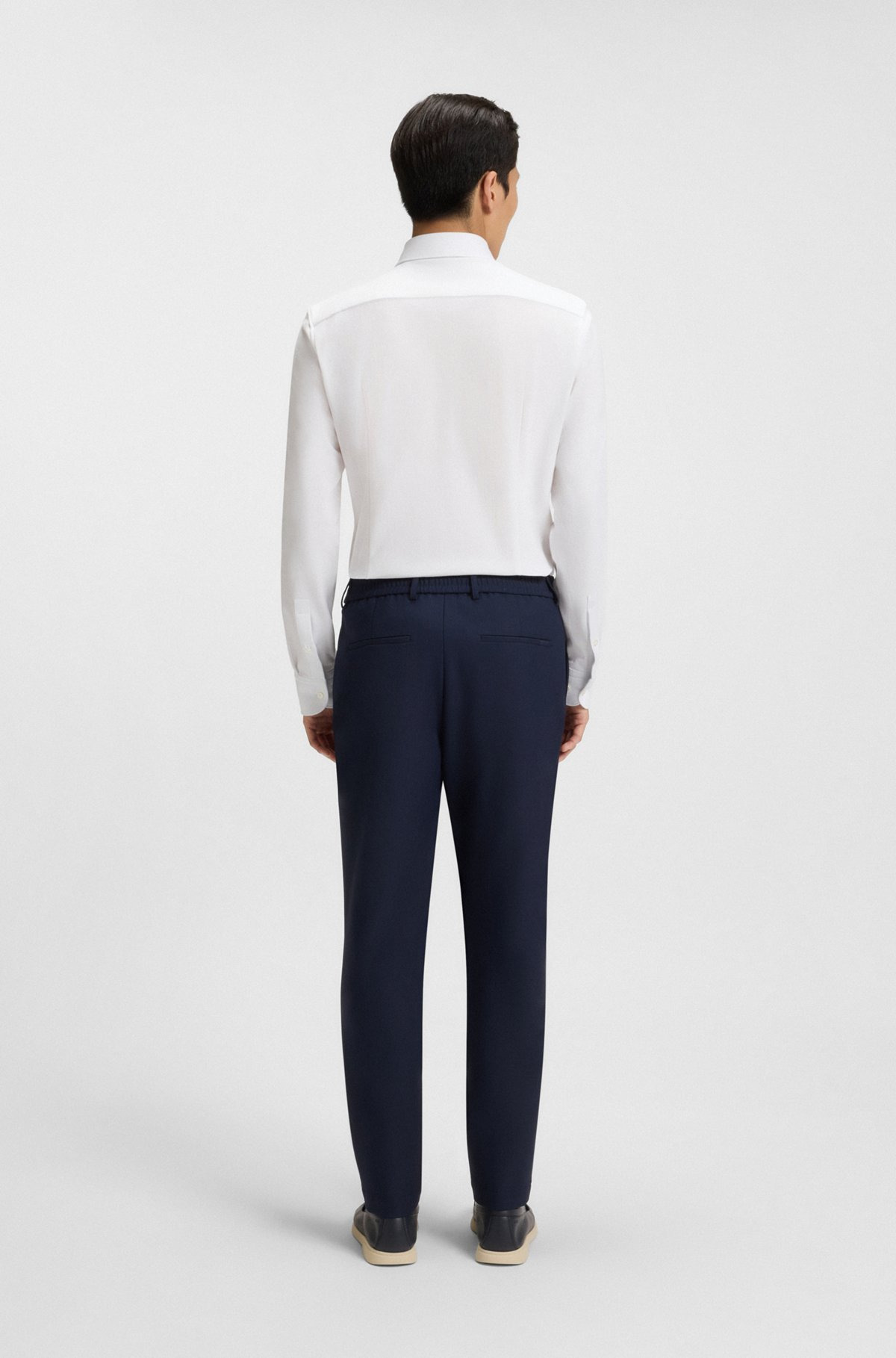 SLIM-FIT SHIRT IN COTTON-PIQUÉ JERSEY - 5