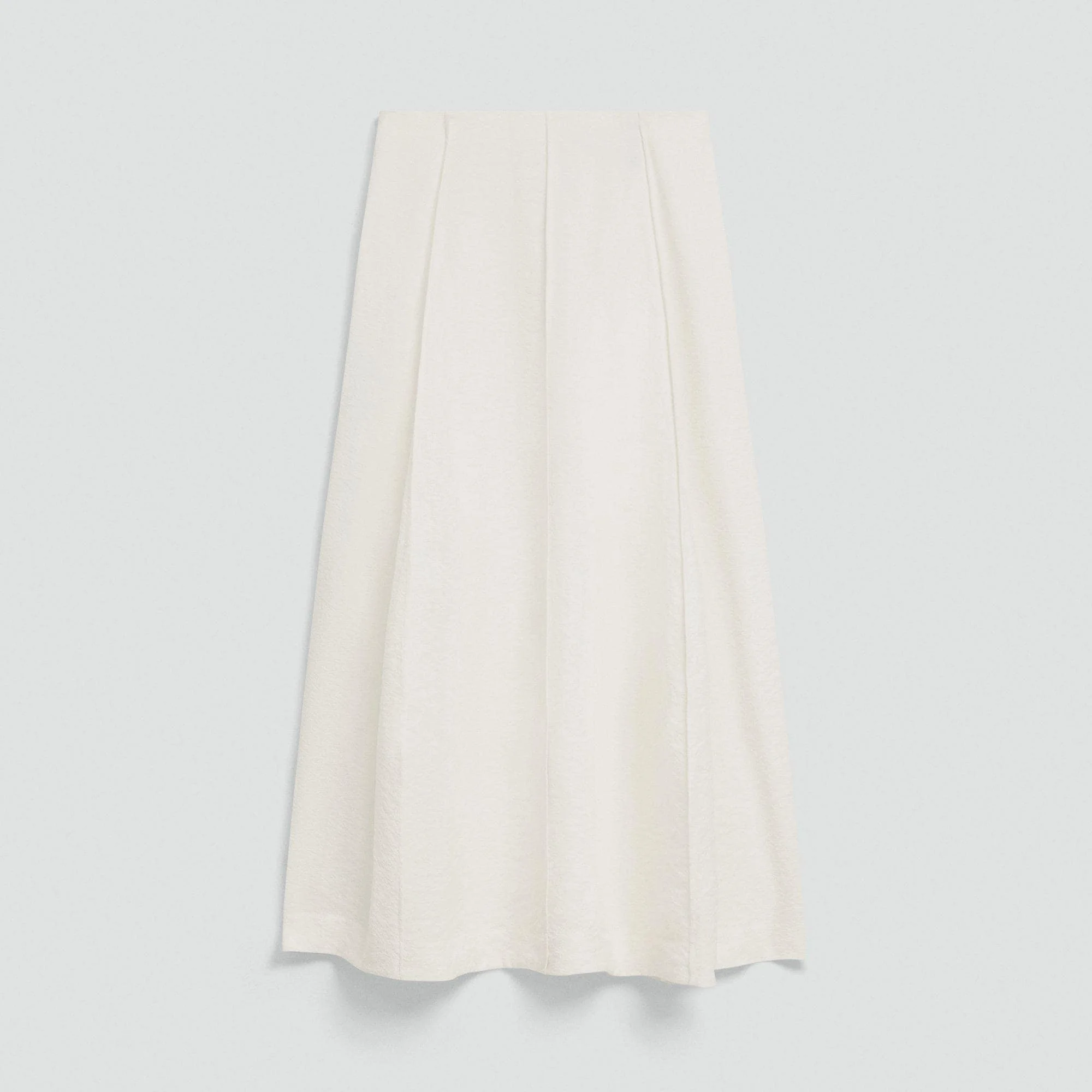Curved Flare Skirt in Relaxed Silk - 1