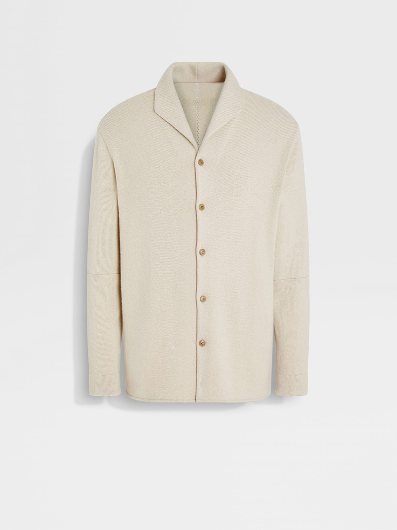LIGHT BEIGE OASI CASHMERE SHIRT 1