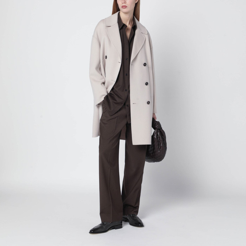 'S Max Mara Sand-coloured midi coat in wool drap outlook