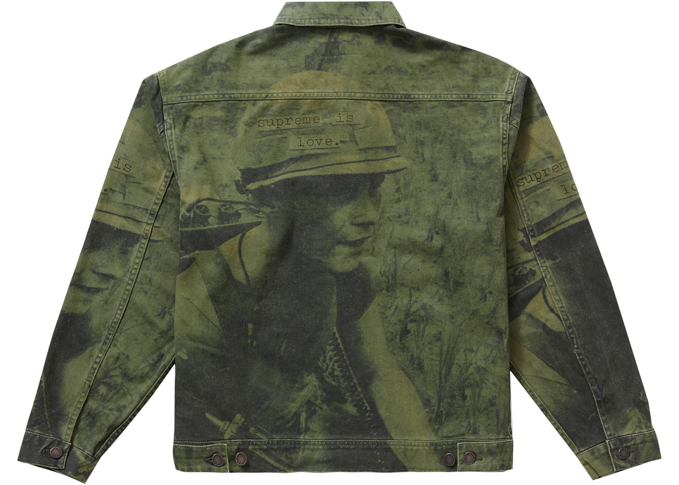 Supreme Is Love Denim Work Jacket Olive - 2