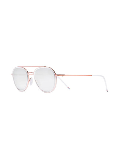 Thom Browne rose gold plated aviator sunglasses outlook