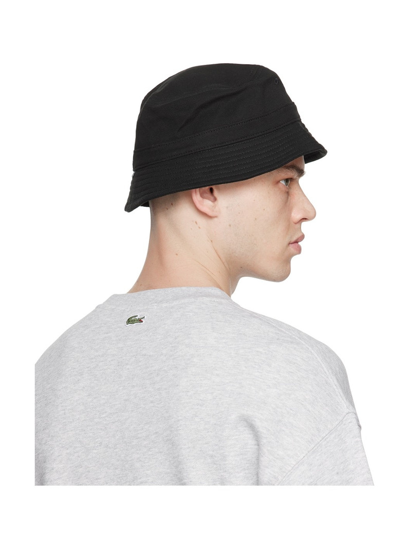 Black Unisex Organic Cotton Bucket Hat 3