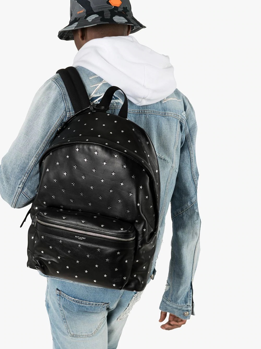 star-embossed backpack - 2