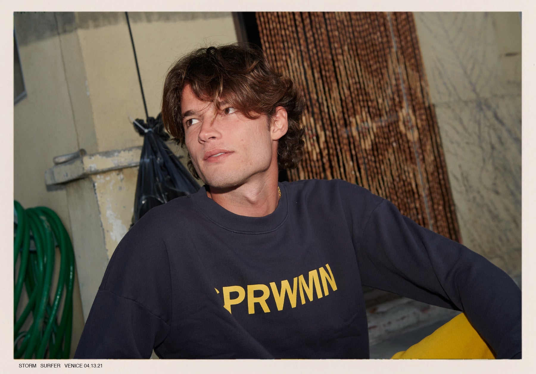 FADED BLACK COTTON LOGO SWEATSHIRT - 5