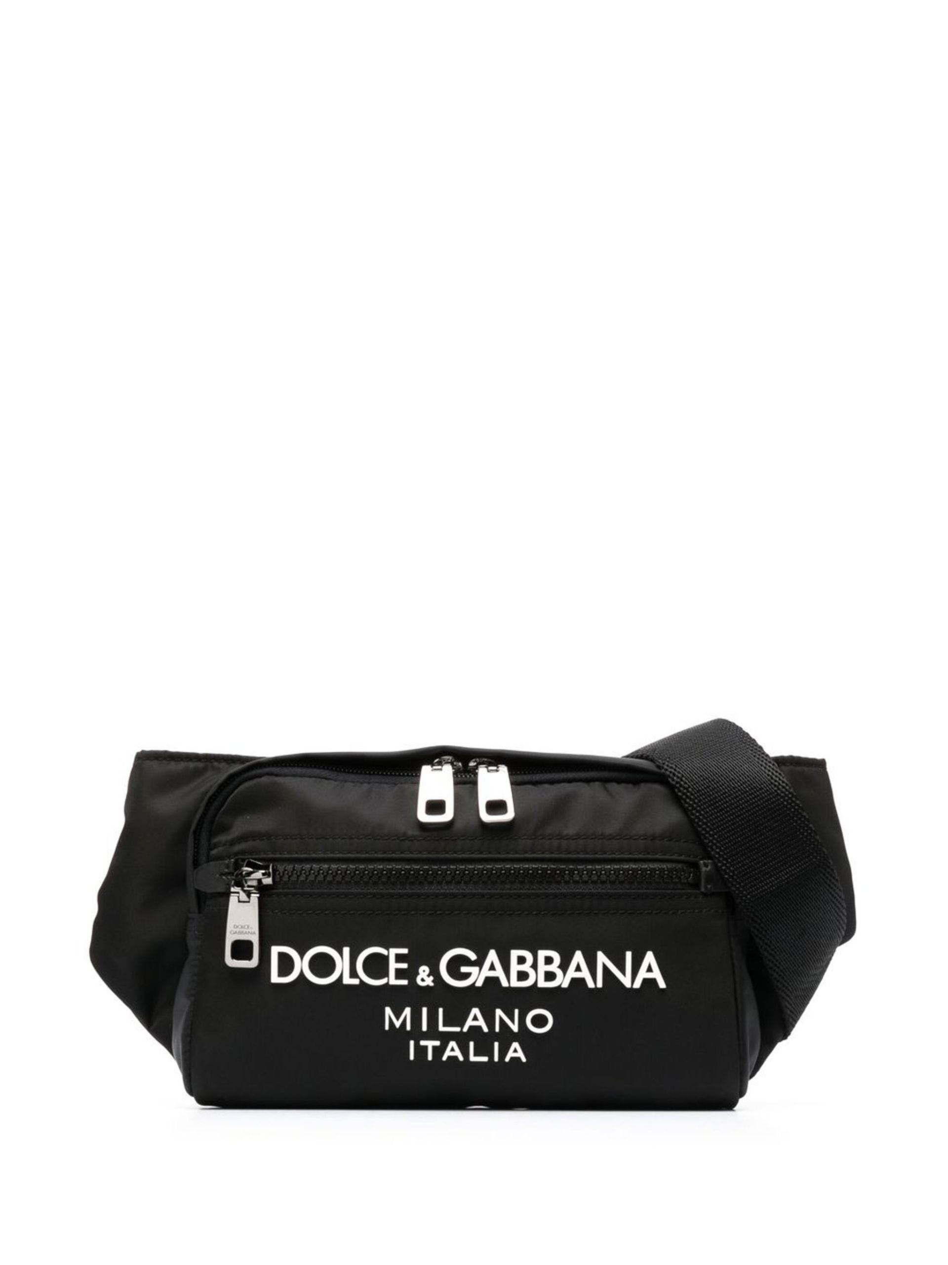 Black Raised Logo Belt Bag - 1