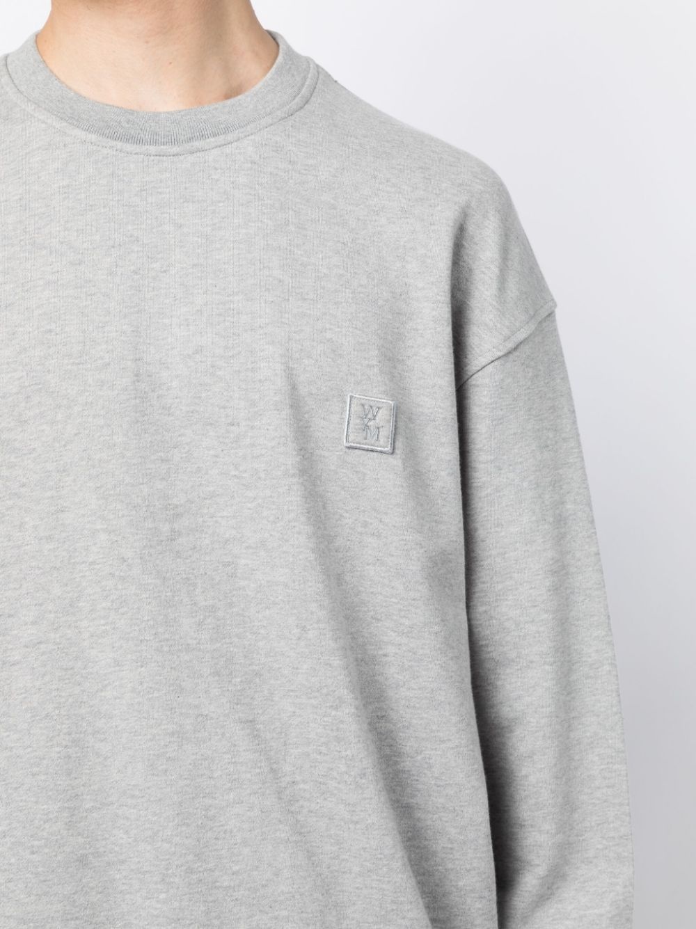 logo-embossed cotton sweatshirt - 5