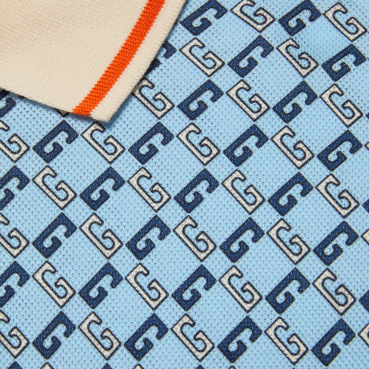 Geometric G cotton piquet polo shirt - 4