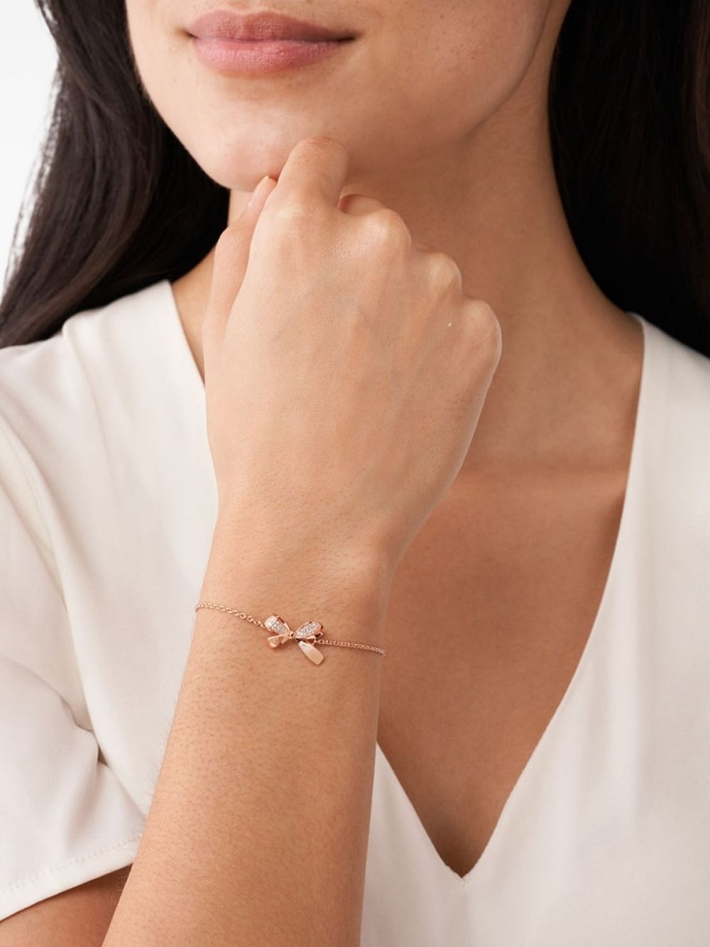bow-detail crystal-embellished bracelet - 2