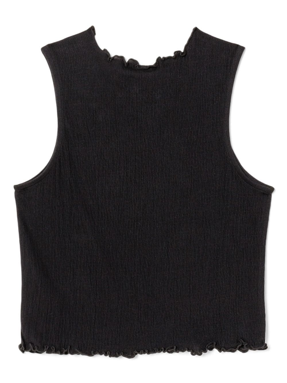 crinkled round-neck tank top - 2