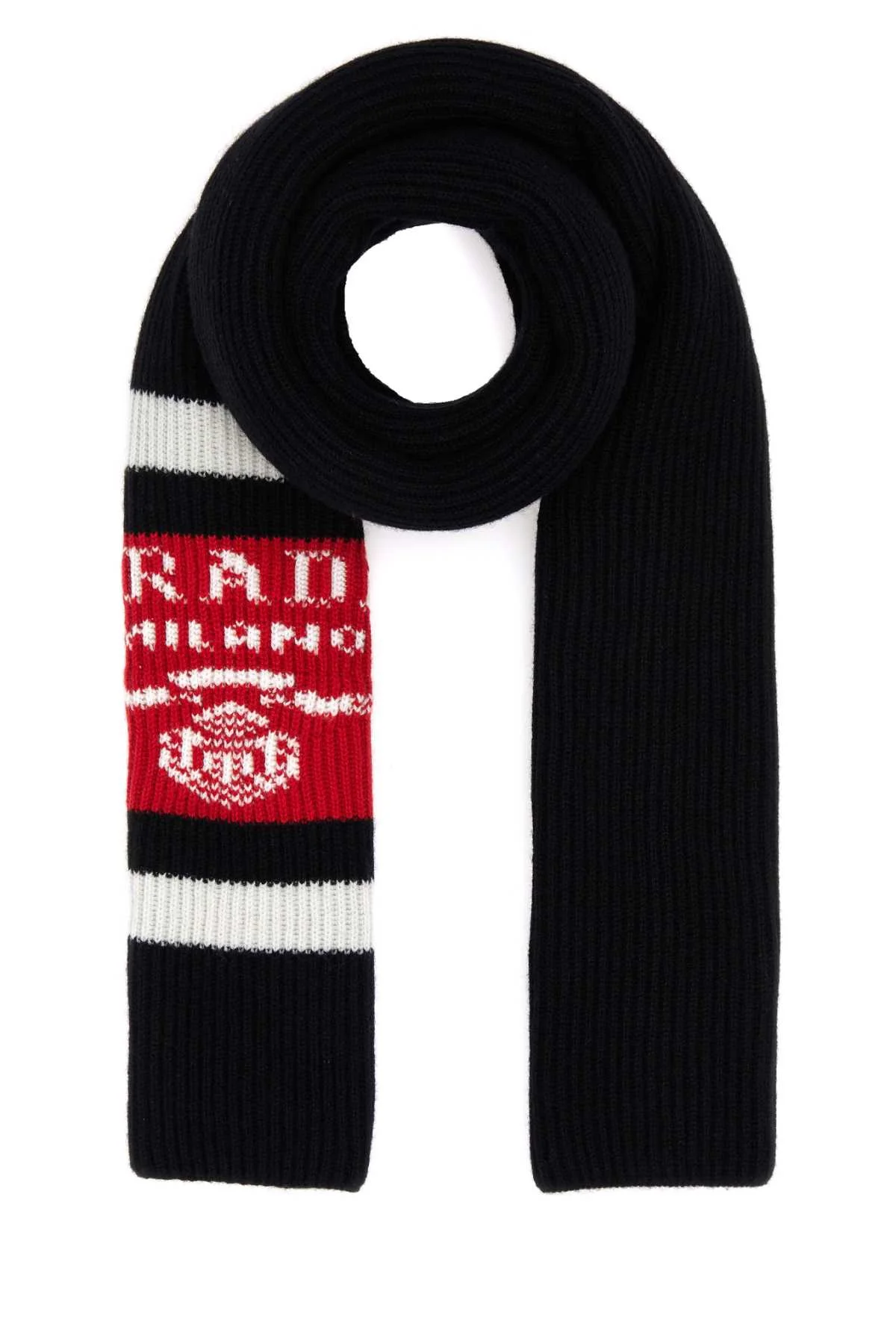 Prada Men Black Cashmere Scarf - 1