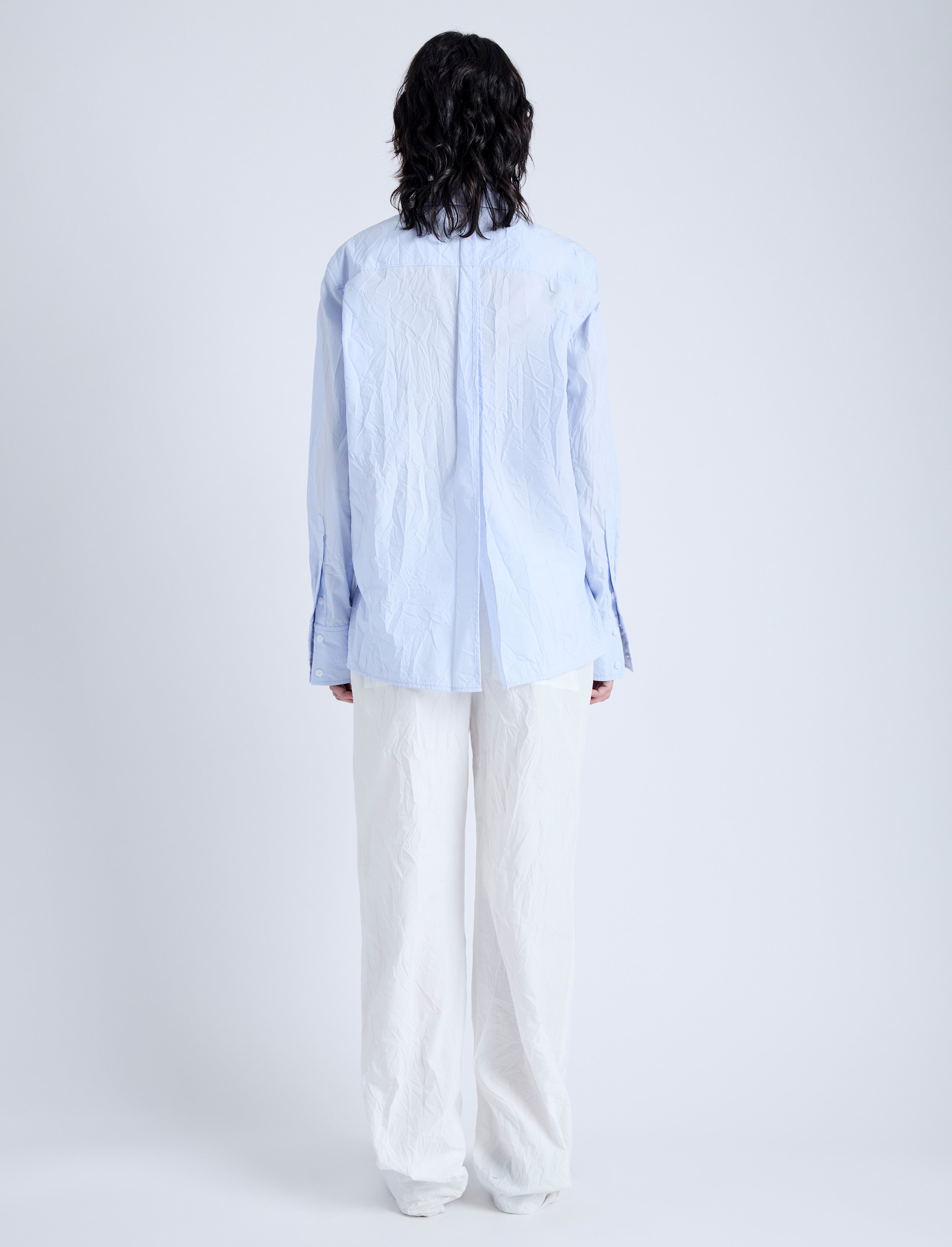 Allen Shirt in Crinkled Cotton Gabardine - 5