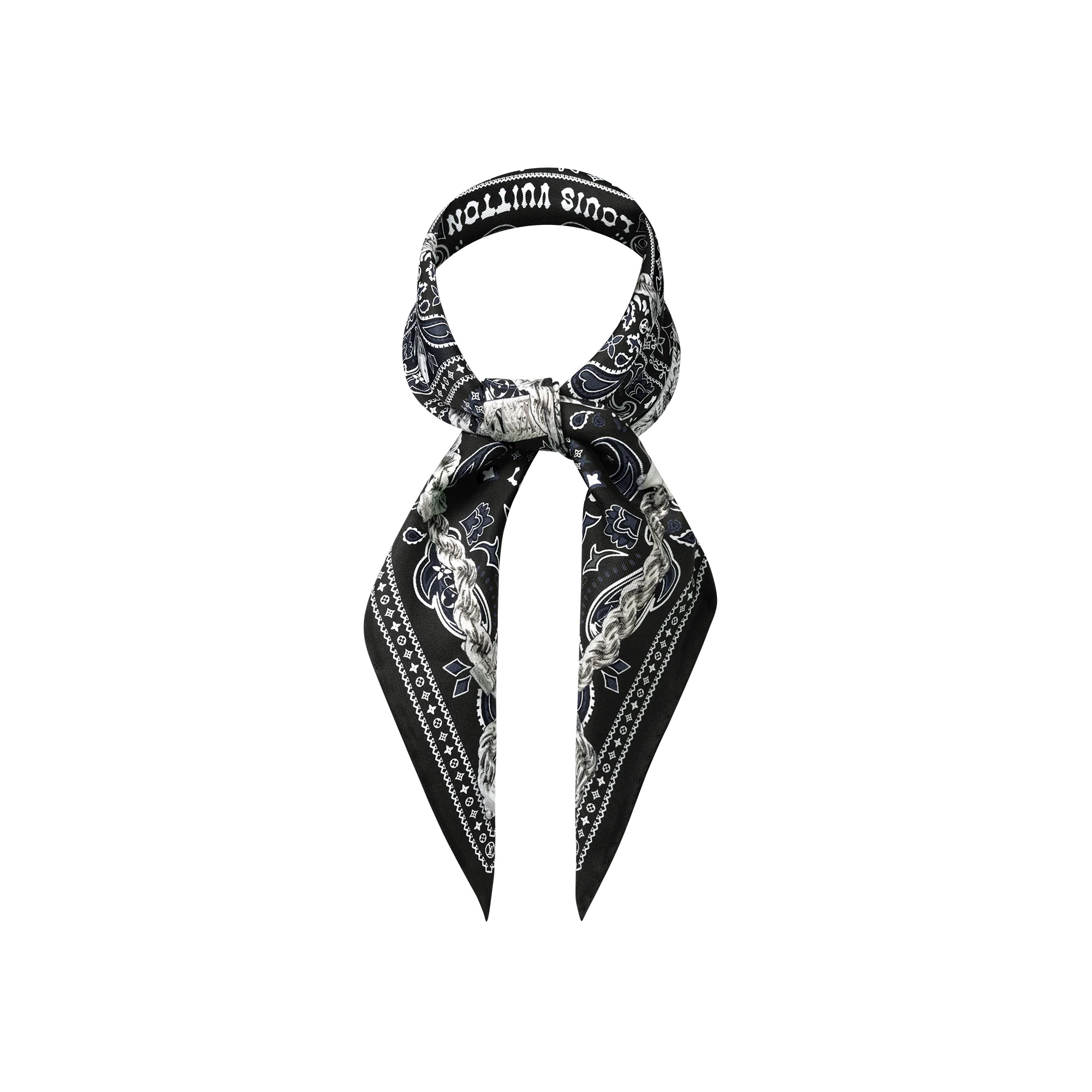 Monogram Tied Up Silk Bandana - 3