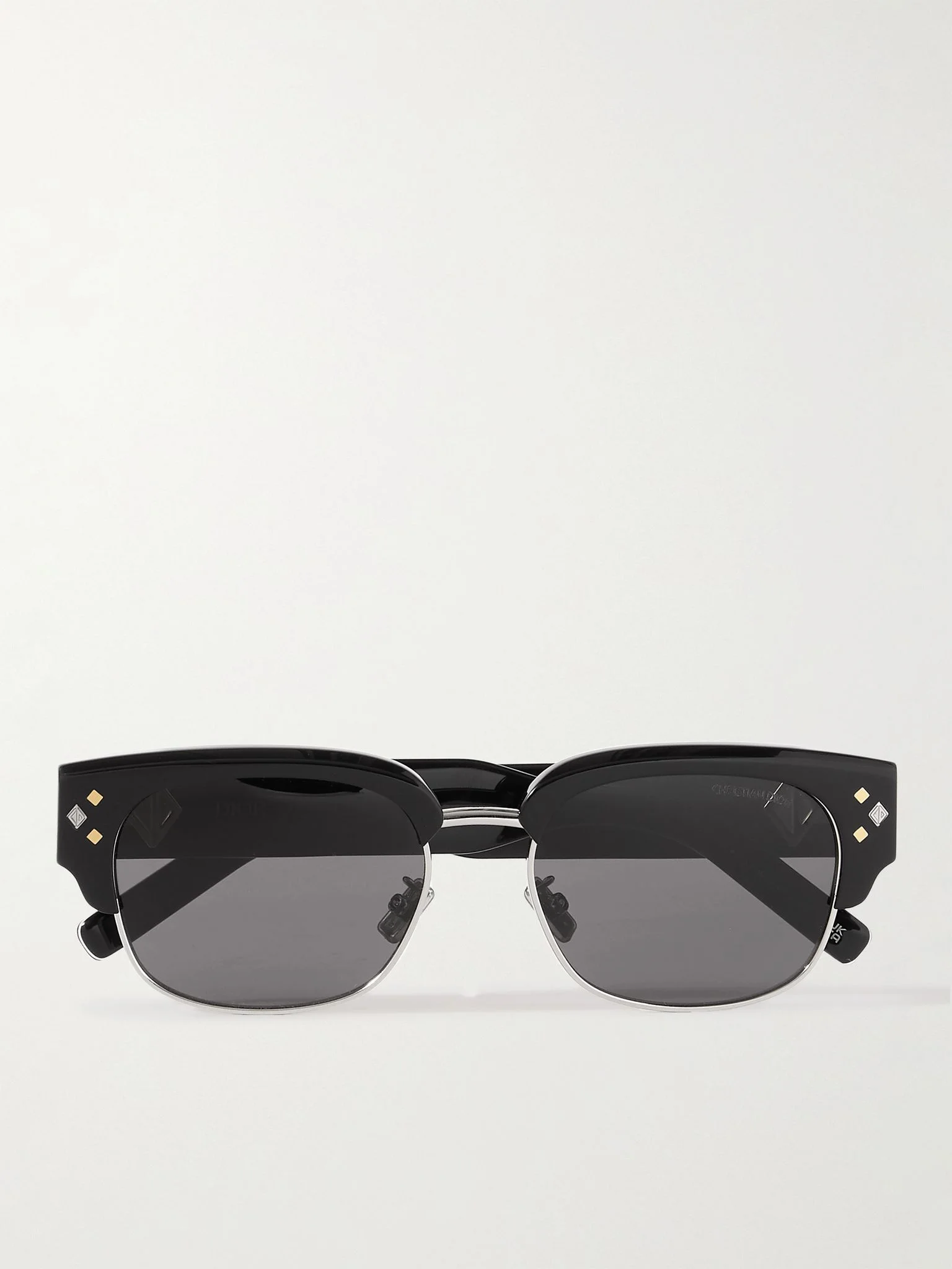 CD Diamond C1U D-Frame Acetate and Silver-Tone Sunglasses Black - 1