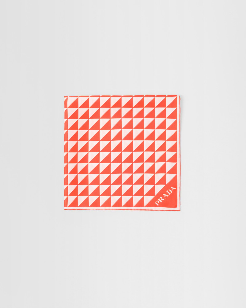 Printed silk twill scarf 1