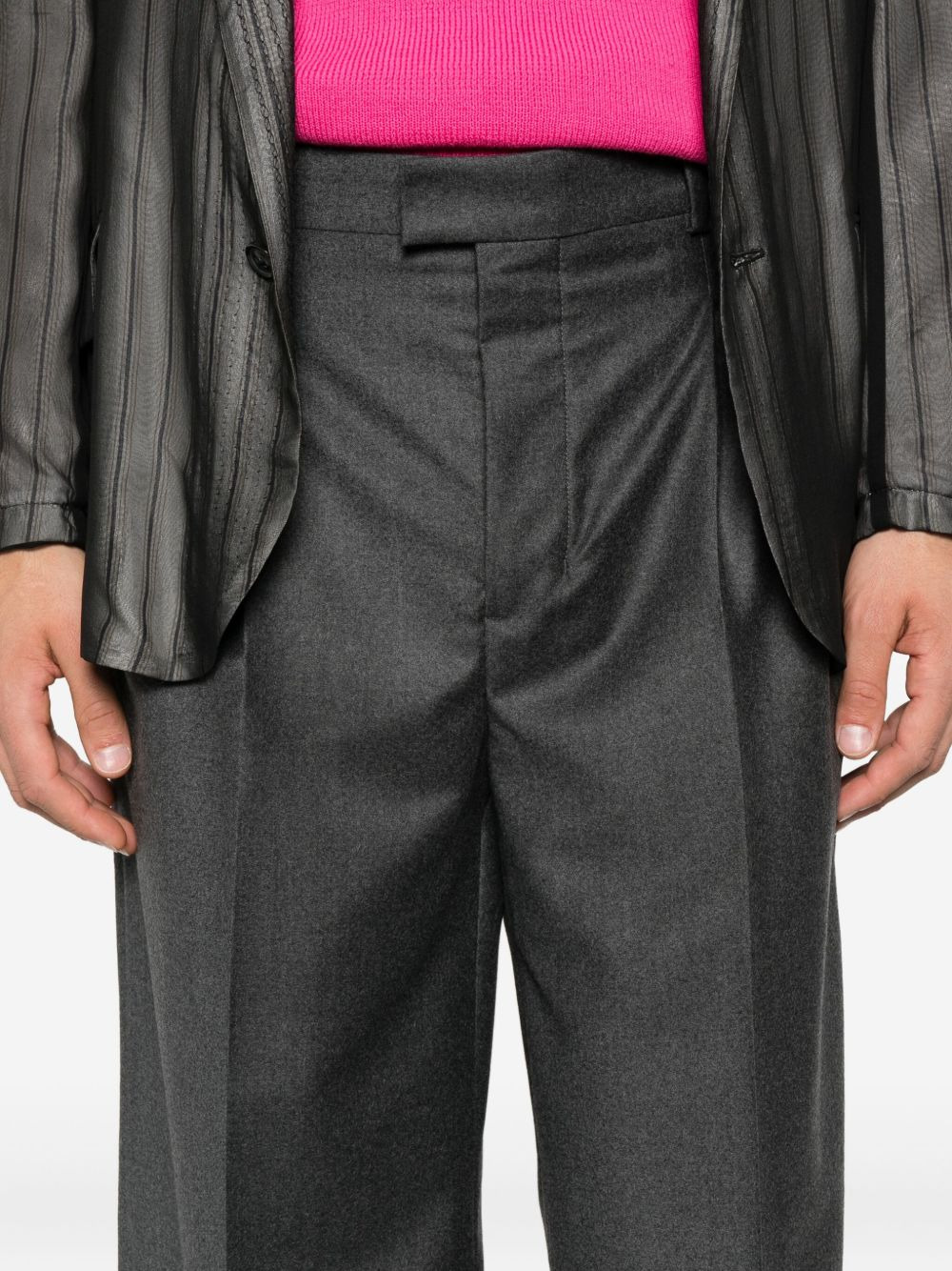 pleated tab trousers - 5