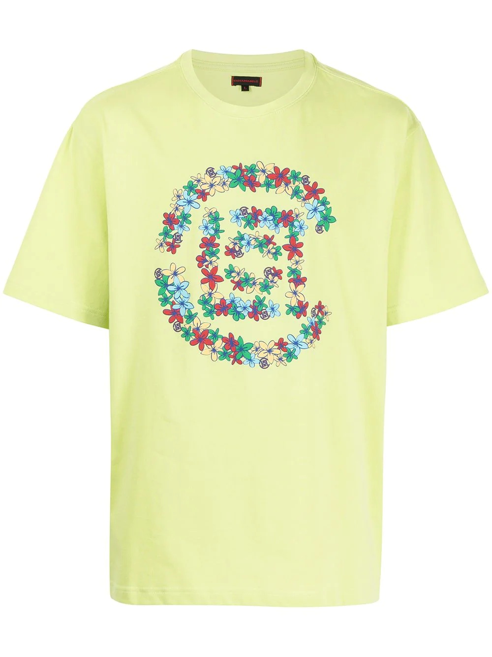 Flowers logo-print T-shirt - 1