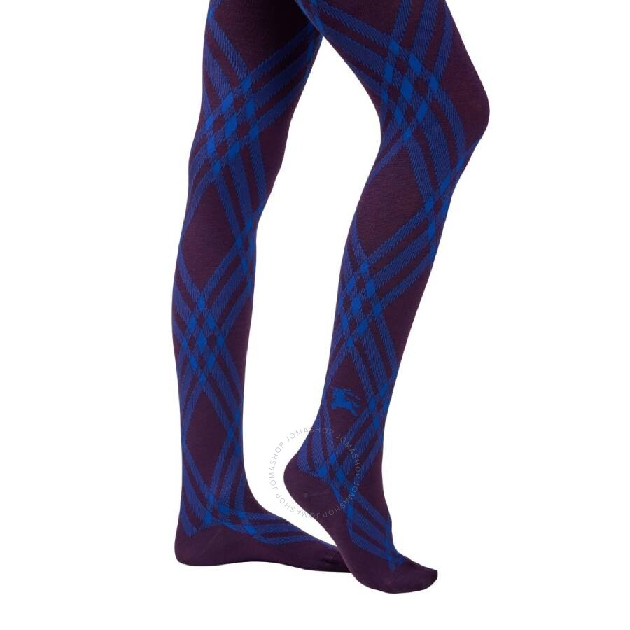 Burberry Checked Wool-Blend Tights - 2