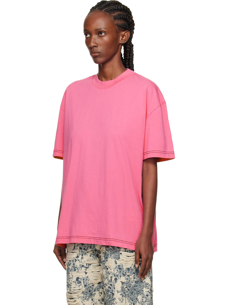 Acne Studios Pink Logo T-shirt outlook