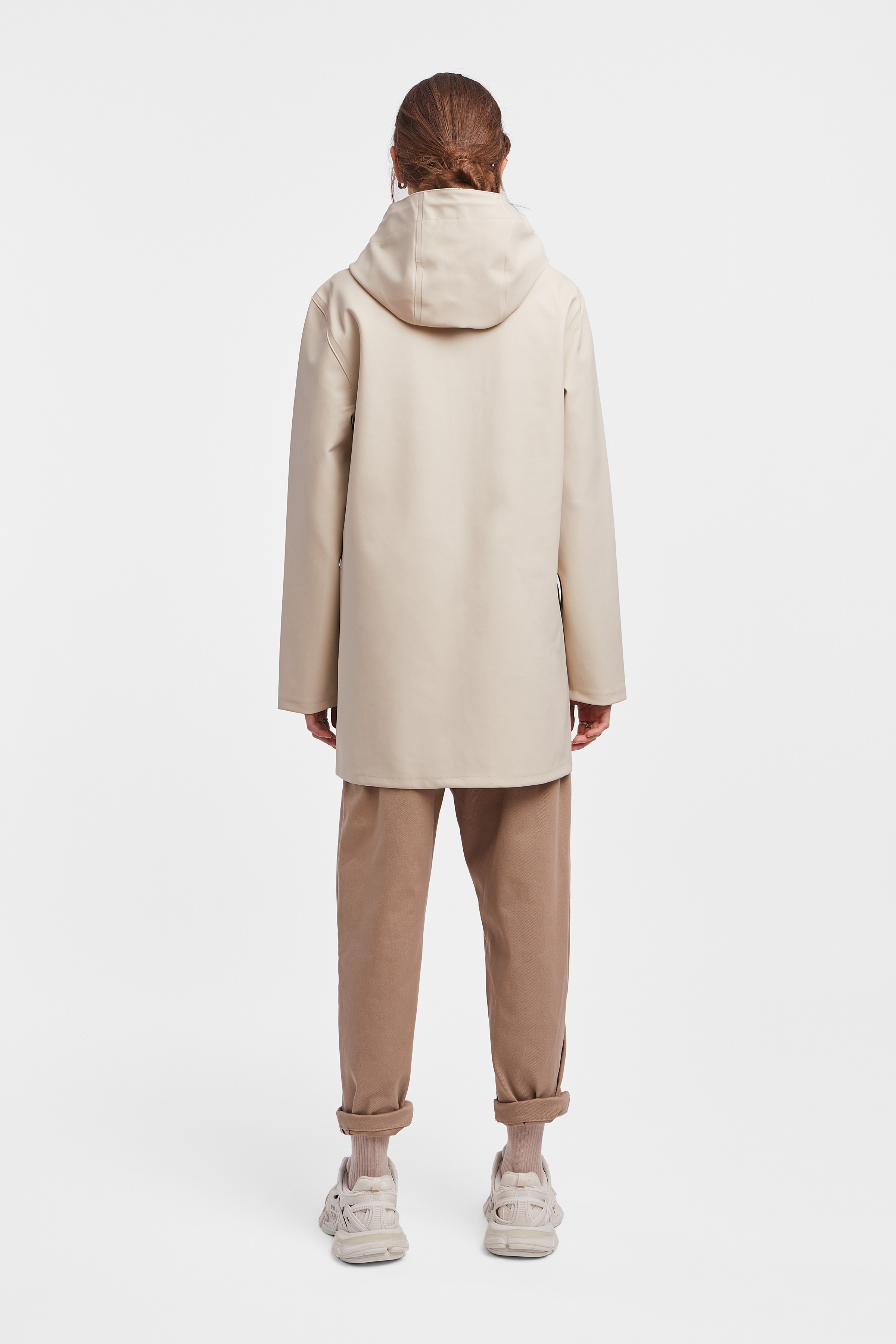 Stockholm Women Raincoat Oyster - 4