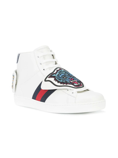 GUCCI lace-up tiger sneakers outlook