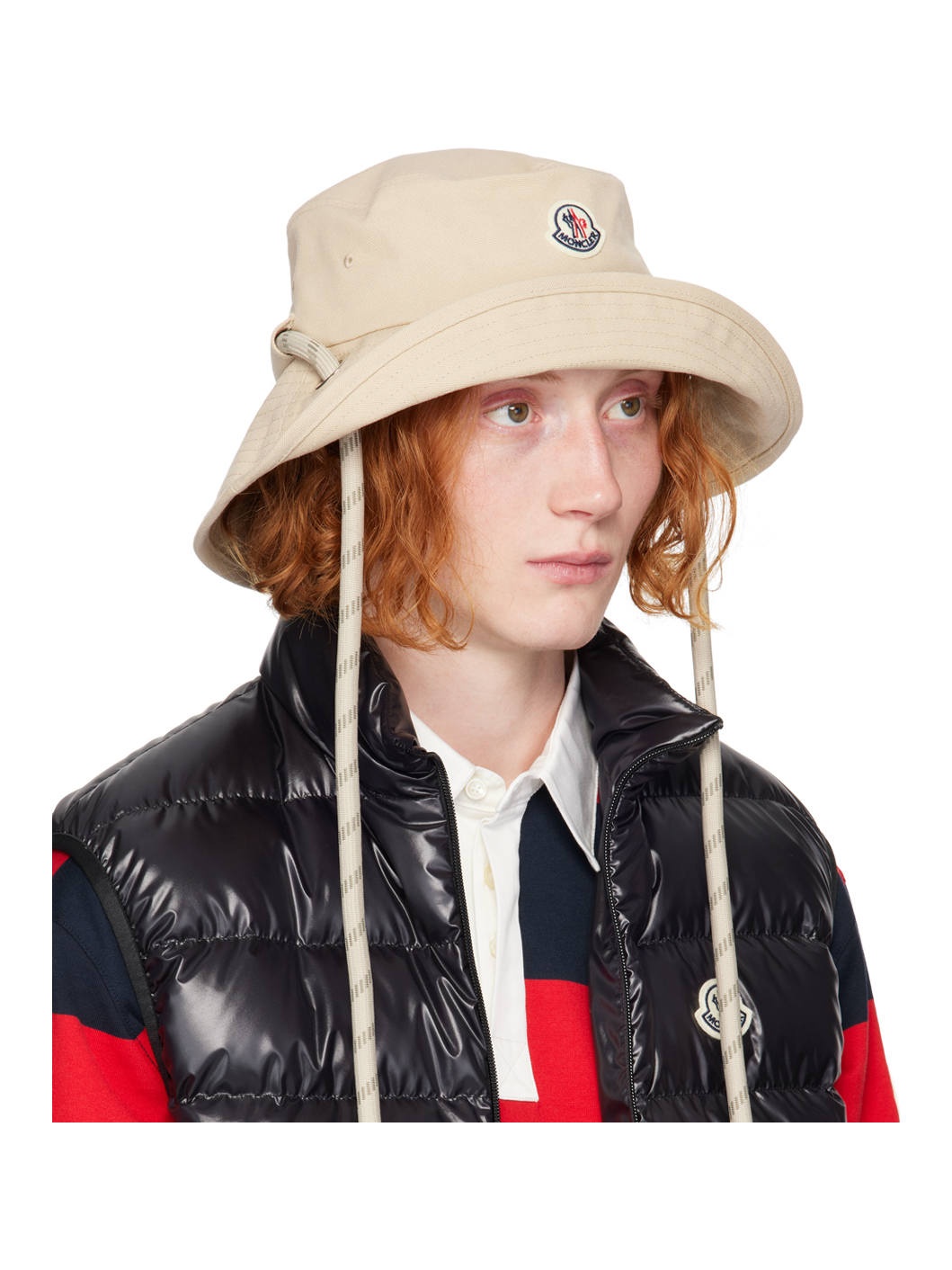 Beige Self-Tie Bucket Hat - 2