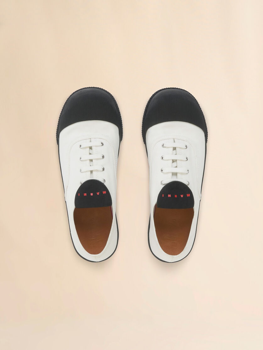 WHITE CANVAS NEW WAVE SNEAKER - 4