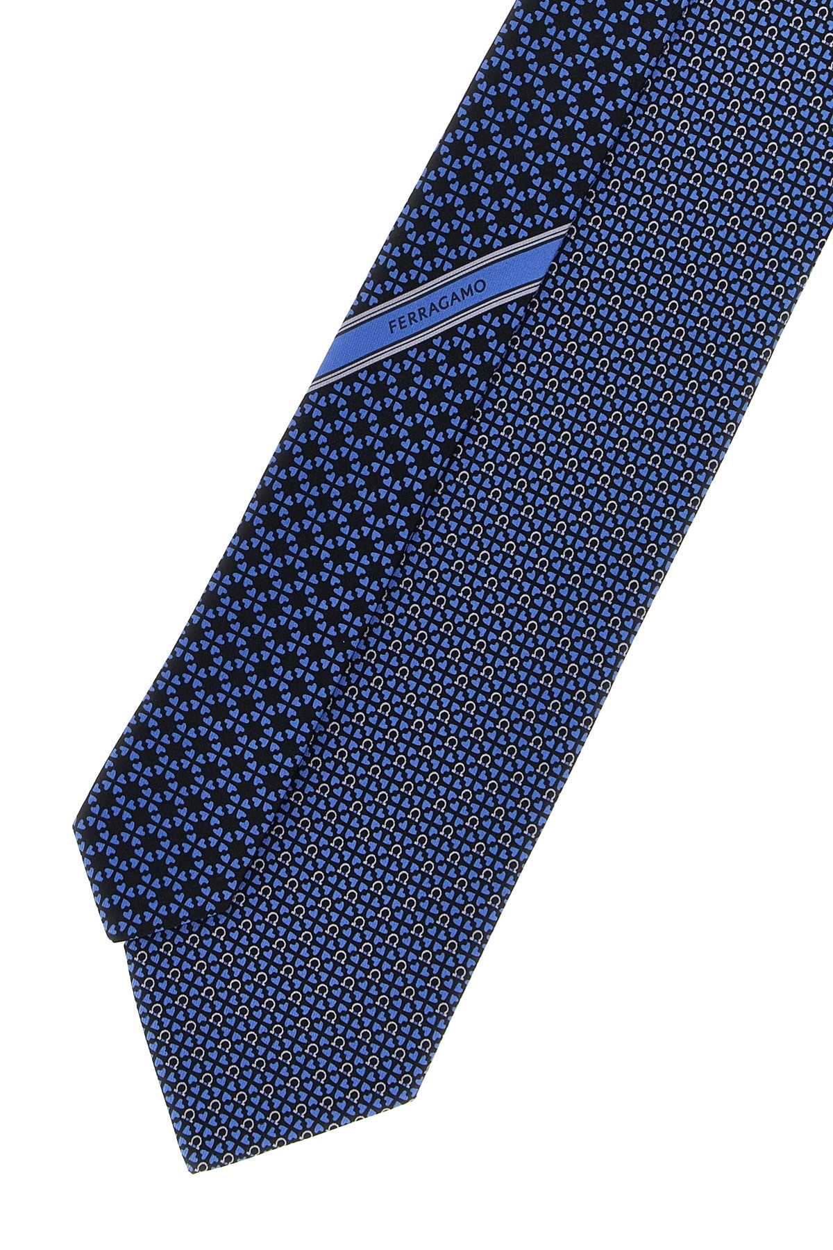 'Gancini + Cuori' print tie - 3