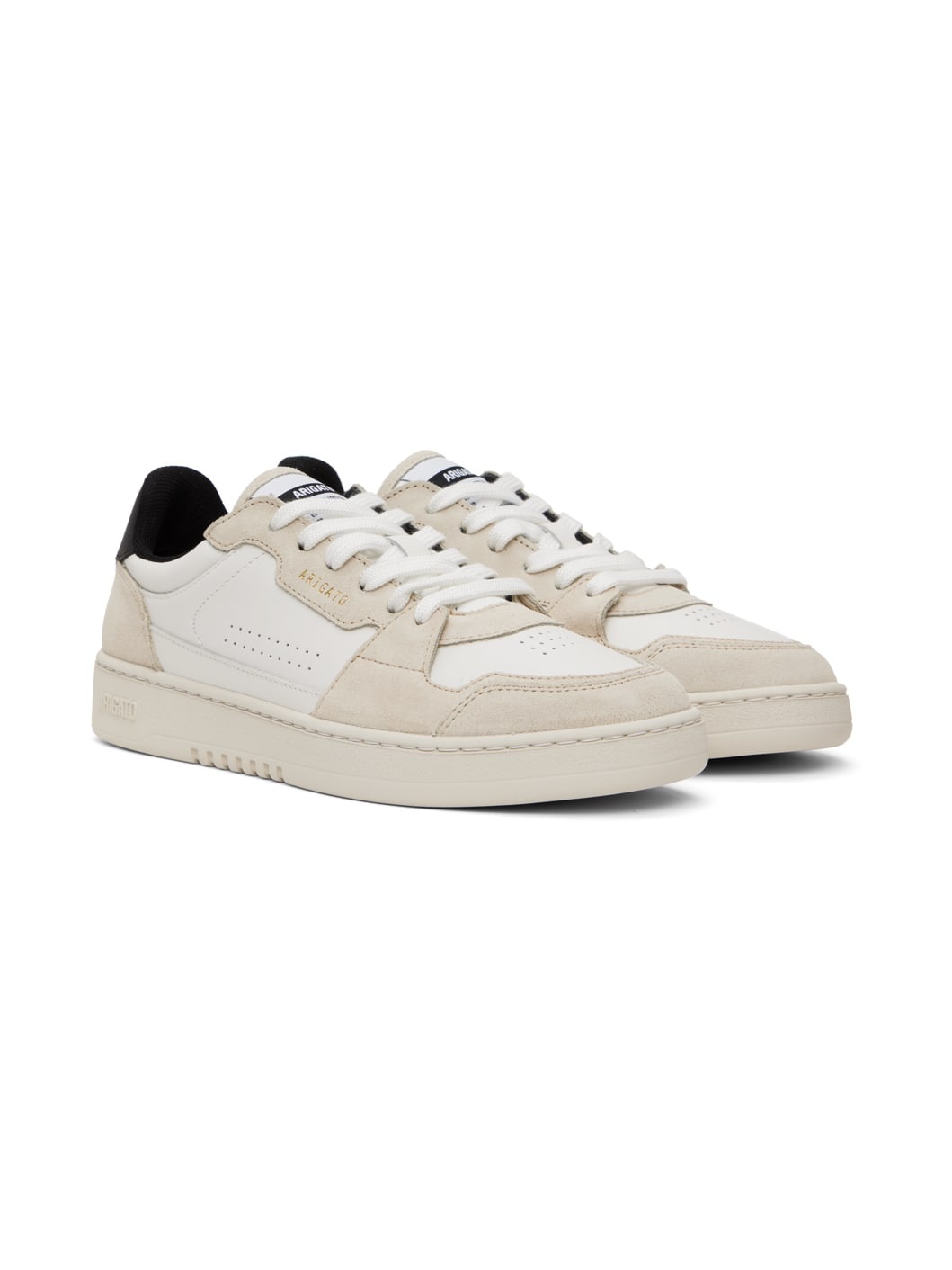 White & Beige Dice Lo Sneakers - 4