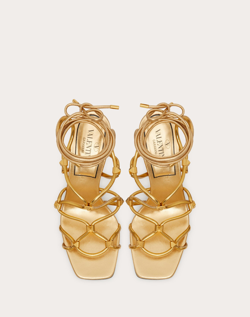 ROCKSTUD NET MIRROR-EFFECT SYNTHETIC SANDAL 100 MM 4