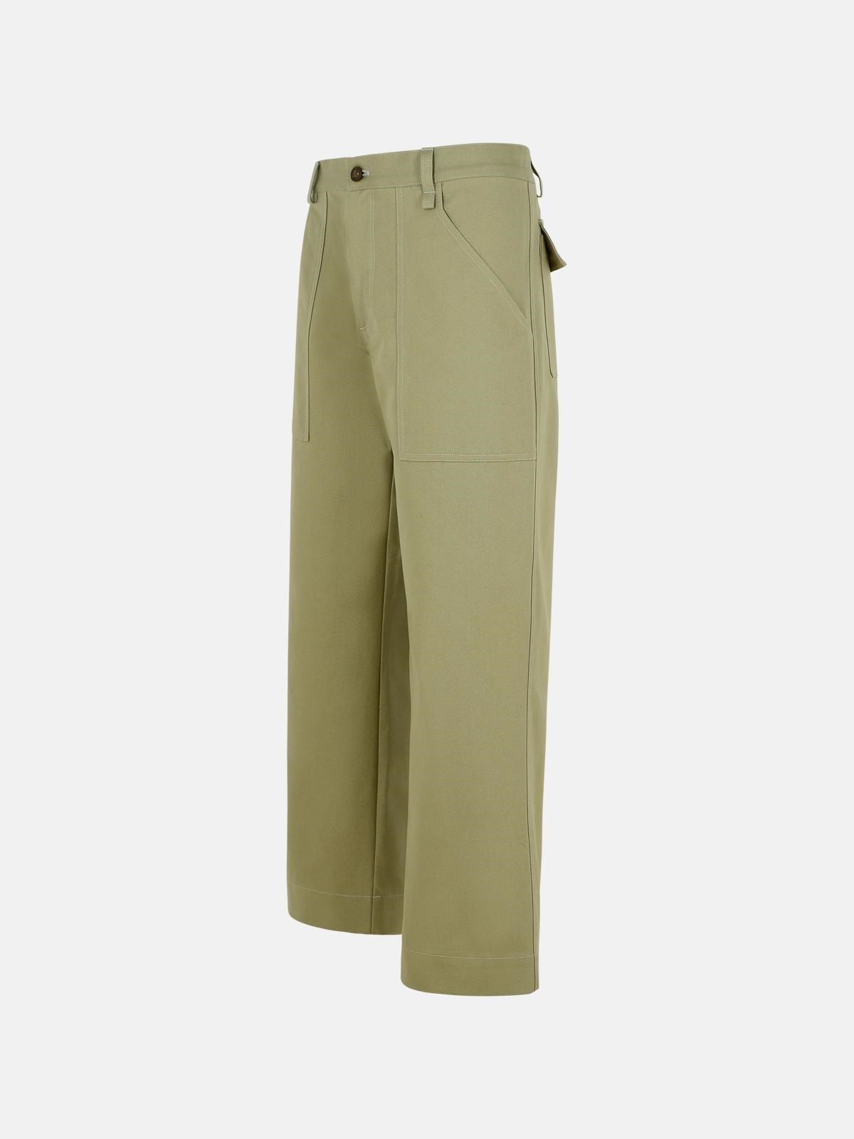 'WORKWEAR' GREEN COTTON JEANS - 2
