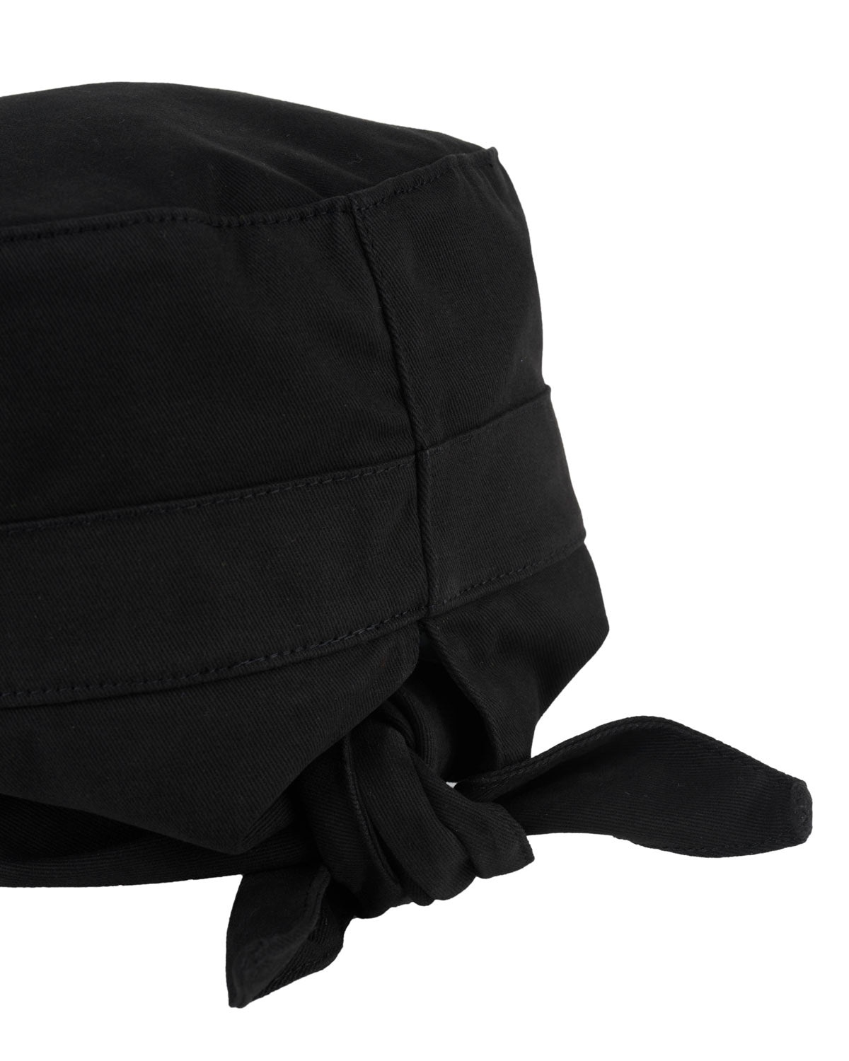 Bandana Back Pillbox Hat - Black - 4